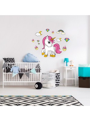 Artikel Boynuzlu At Duvar Sticker 50 x 70 cm