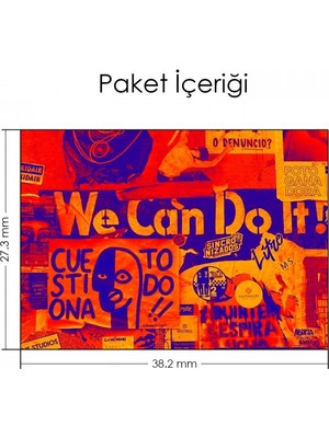 Artikel We Can Do It Notebook Sticker,Laptop sticker,Hp Sticker,Asus Sticker,15.6 inç Sticker