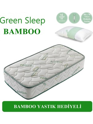 Heyner Green Sleep Bamboo Kumaş  Orta Sert  Yaylı Yatak 40 x 80 cm