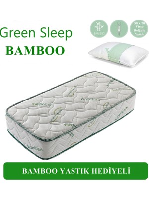 Heyner Green Sleep Bamboo Kumaş  Orta Sert  Yaylı Yatak 90 x 185 cm