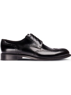 Deery Deri Siyah Klasik Oxford Erkek Ayakkabı