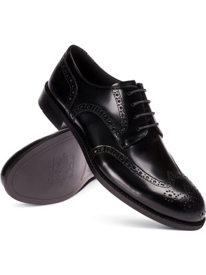 Deery Deri Siyah Klasik Oxford Erkek Ayakkabı