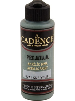 Cadence Premium Akrilik Boya 5021 Küf Yeşili 120ml Yüksek Kapatma Gücüne Sahip Su Bazlı Boya