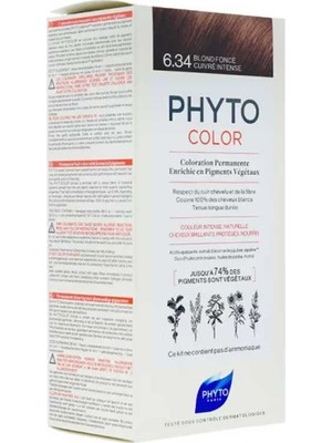 Phyto Phytocolor Bitkisel Saç Boyası 6.34 - Koyu Kumral Dore Bakır