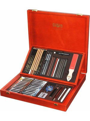 Koh-I Noor 8896-01 Gioconda Artist's Set Büyük Karakalem Eskiz Çizim ve Resim Seti Koleksiyonu 54 Parça