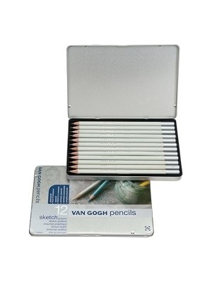 Talens Van Gogh Sketch Set Graphic Eskiz Karakalem Çizim Seti 12'li Metal Kutu