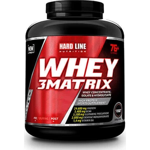 Hardline Whey 3 Matrix Protein Tozu 2300 gr 76 Servis 4 Aromalı