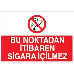 Canis Etiket Bu Noktadan Itibaren Sigara Içilmez Sticker - Folyo