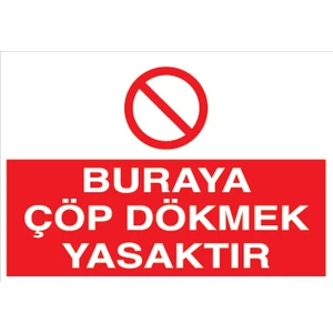 Canis Etiket Buraya Çöp Dökmek Yasaktır Pvc - Leksan