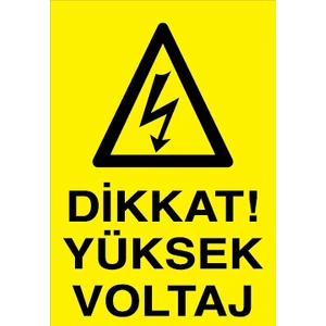 Canis Etiket Dikkat Yüksek Voltaj Pvc - Leksan