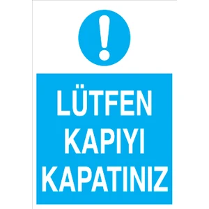 Canis Etiket Lütfen Kapıyı Kapatınız Pvc - Leksan
