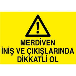 Canis Etiket Merdiven Iniş ve Çıkışlarında Dikkatli Ol Sticker - Folyo