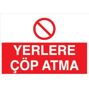 Canis Etiket Yerlere Çöp Atma Sticker - Folyo