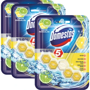 Tuvalet Blok 5li Güç Limon Ferahlığı x 3 Adet