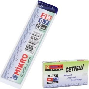 75 mm Cetvelli Kalem Ucu 0.7 mm - 5 Adet