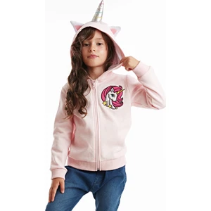 Unicorn Kapüşonlu Kız Çocuk Sweatshirt