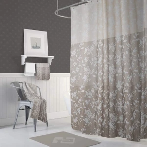 Zethome Jackline Banyo Duş Perdesi 4247 Kahve Tek Kanat 1x120x200