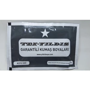 Tek - Yıldız Kumaş Boyası Koyu Gri Renk