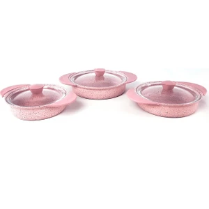 Oms 6 Parça Granit Sahan Set Pembe 3015