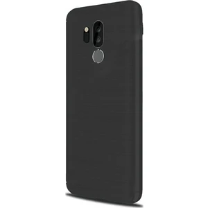 Tekno Grup LG G7 Silikon Kılıf - Siyah + Cam Ekran Koruyucu