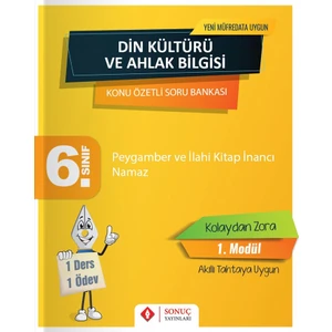 Sonuç Yayınları  6.Sınıf Din Kültürü ve Ahlak Bilgisi Konu Özetli Soru Bankası