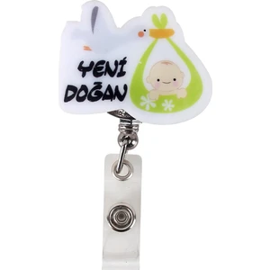 Ortopedi Yeni Doğan Ebe Midwife Temalı Yoyo Yaka Kartlığı