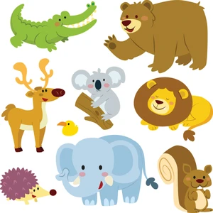 Tilki Dünyası Sevimli Hayvanlar Alemi SHA02 Duvar Sticker