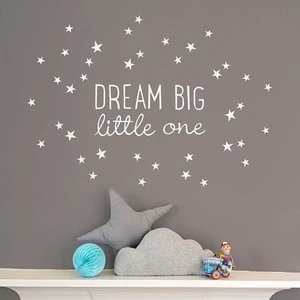 Tilki Dünyası Dream Big Little One Beyaz Bebek ve Çocuk Odası Sticker