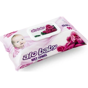 Alobaby Gül Kokulu Islak Mendil 90'lı