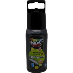 Funny Kids Yap Yapıştır Cam Boyası 60 cc - 7522 Siyah