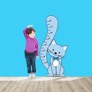 Kt Decoration Sevimli Kediler Boy Ölçer Gelişim Tablosu Duvar Sticker