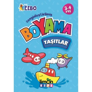 LimonKIDS 3-4 Yaş Zenginleştirilmiş Boyama - Taşıtlar