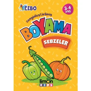 LimonKIDS 3-4 Yaş Zenginleştirilmiş Boyama - Sebzeler