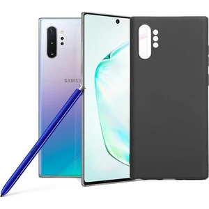Tekno Grup Samsung Galaxy Note 10 Plus Kılıf Mat Premium Silikon Kılıf - Siyah