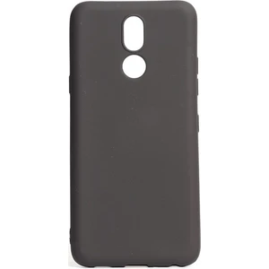 Tekno Grup LG K40 Kılıf Mat Premium Silikon Kılıf - Siyah + Cam Ekran Koruyucu