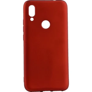 Tekno Grup Meizu Note 9 Kılıf Mat Premium Silikon Kılıf - Kırmızı + Cam Ekran Koruyucu