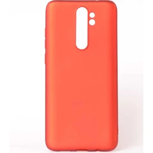 Tekno Grup Xiaomi Redmi Note 8 Pro Kılıf Mat Premium Silikon Kılıf - Kırmızı + Cam Ekran Koruyucu