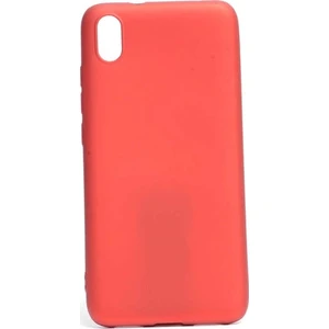 Tekno Grup Xiaomi Redmi 7A Kılıf Mat Premium Silikon Kılıf - Kırmızı + Cam Ekran Koruyucu