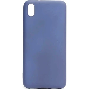 Tekno Grup Xiaomi Redmi 7A Kılıf Mat Premium Silikon Kılıf - Lacivert + Cam Ekran Koruyucu