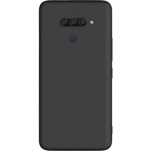 Tekno Grup LG Q60 Kılıf Mat Premium Silikon Kılıf - Siyah + Nano Ekran Koruyucu