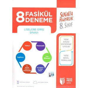 Teas Press Yayınları LGS 8. Sınıf 8'li Fasikül Deneme