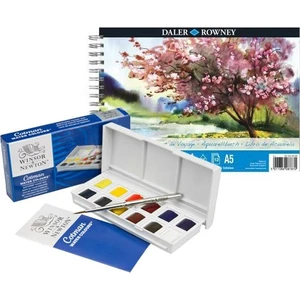 Winsor & Newton Cotman Sketchers Sulu Boya 12'li + Defter