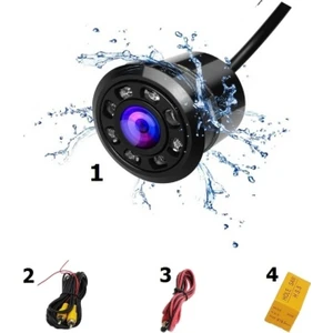Wondex Hd Multi-Fonksiyonel Gece Görüşlü Araç Geri Görüş Geri Vites Kamerası 8 LED