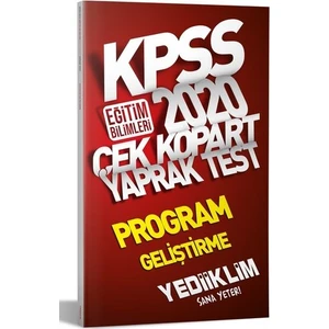 Yediiklim Yayınları 2020 KPSS Eğitim Bilimleri Program Geliştirme Çek Kopart Yaprak Test
