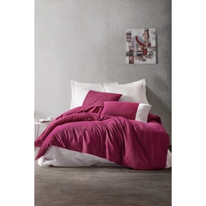 Cotton Box New Plain Ranforce Tek Kişilik Nevresim Takimi Bordo Krem