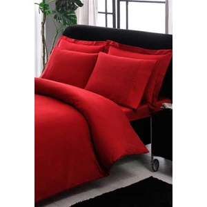 Premium Basic King Size Pamuk Saten Nevresim Takımı Kırmızı