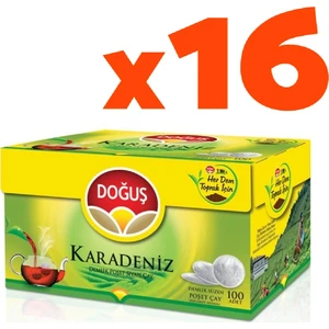 Karadeniz Poşet Çay Demlik 100'lü 16'lı Set