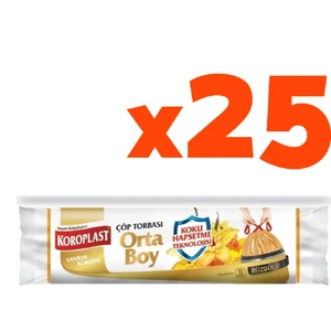 Büzgülü Vanilyalı Orta Boy Çöp Poşeti 15'li 25'li Set