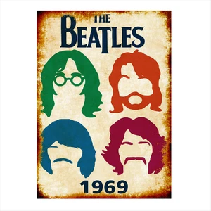 Ahşap Tablo The Beatles Posteri