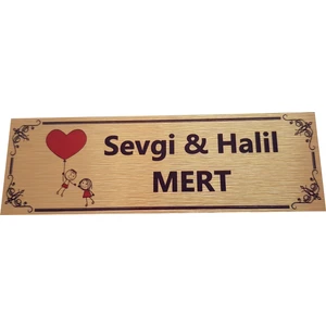Umut Reklam Kapı Isimliği Model 09 (Altın)
